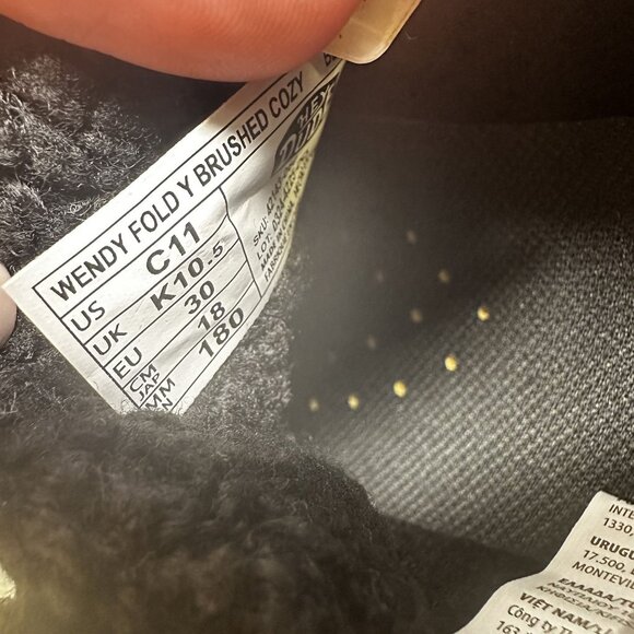 Hey Dude Wendy Fold Kids size 11 Brushed Cozy Slip On Shoes - Picture 8 of 8